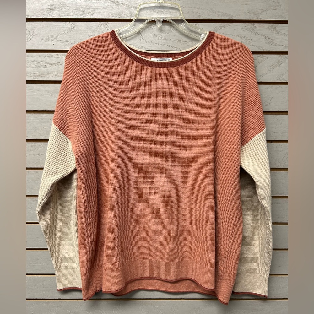 Staccato Rust and Cream Knit Sweater